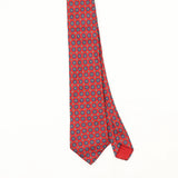 Front Front Detail of Vintage 1990's Hardy Amies Geometric Patterned Tie