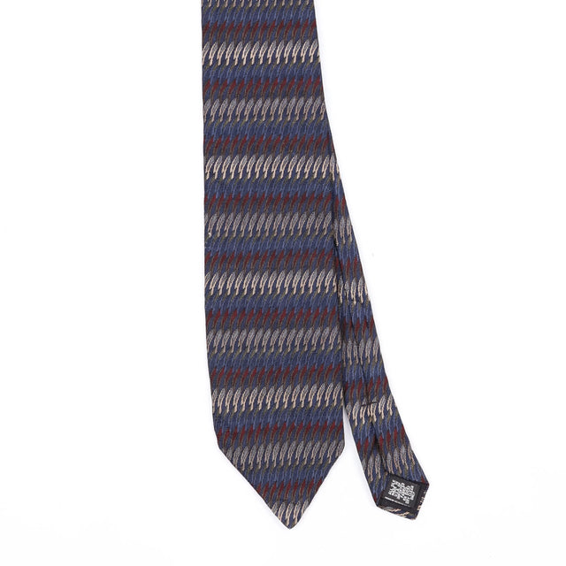 Front Front Detail of Vintage 1990's Haggar Geometric Patterned Tie