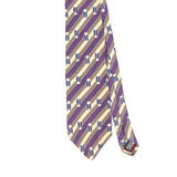 Front Front Detail of Vintage 1990's Geoffrey Beene Striped Patterned Tie