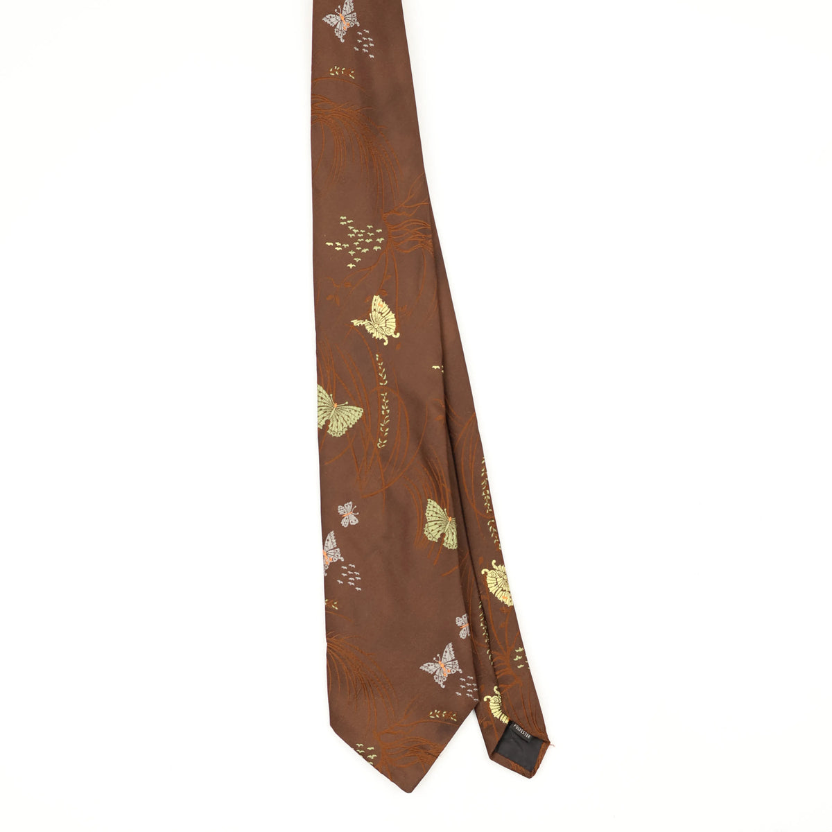 Front Front of Vintage 1980's Andhurst Butterflies Floral Patterned Tie