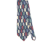 Front Front Detail of Vintage 1990's Van Heusen Geometric Patterned Tie