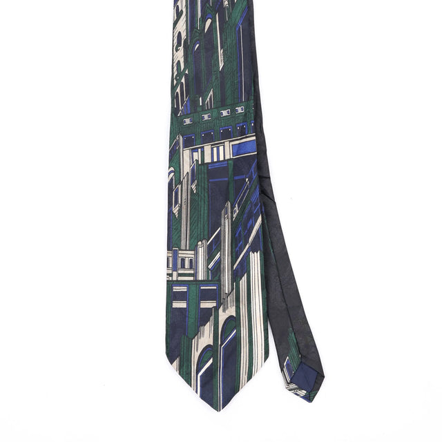 Front Front Detail of Vintage 1990's Abstract Patterned Tie