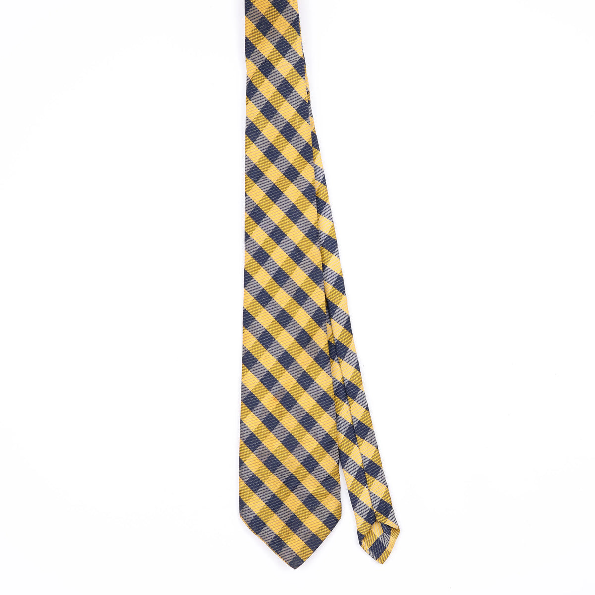 Front Front of Vintage 1980's Plaids & Checks Patterned Tie