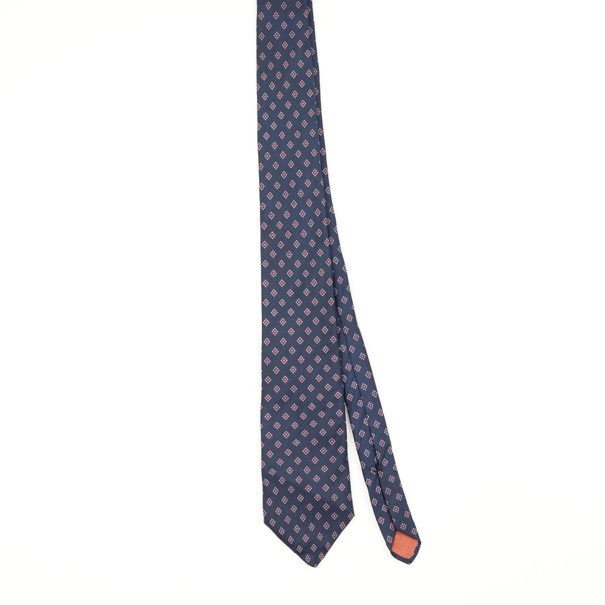 Front Front of Vintage 1990's Yves Saint Laurent Diamonds Geometric Patterned Tie