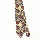 Front Front Detail of Vintage 1990's Guy Laroche Geometric Patterned Tie