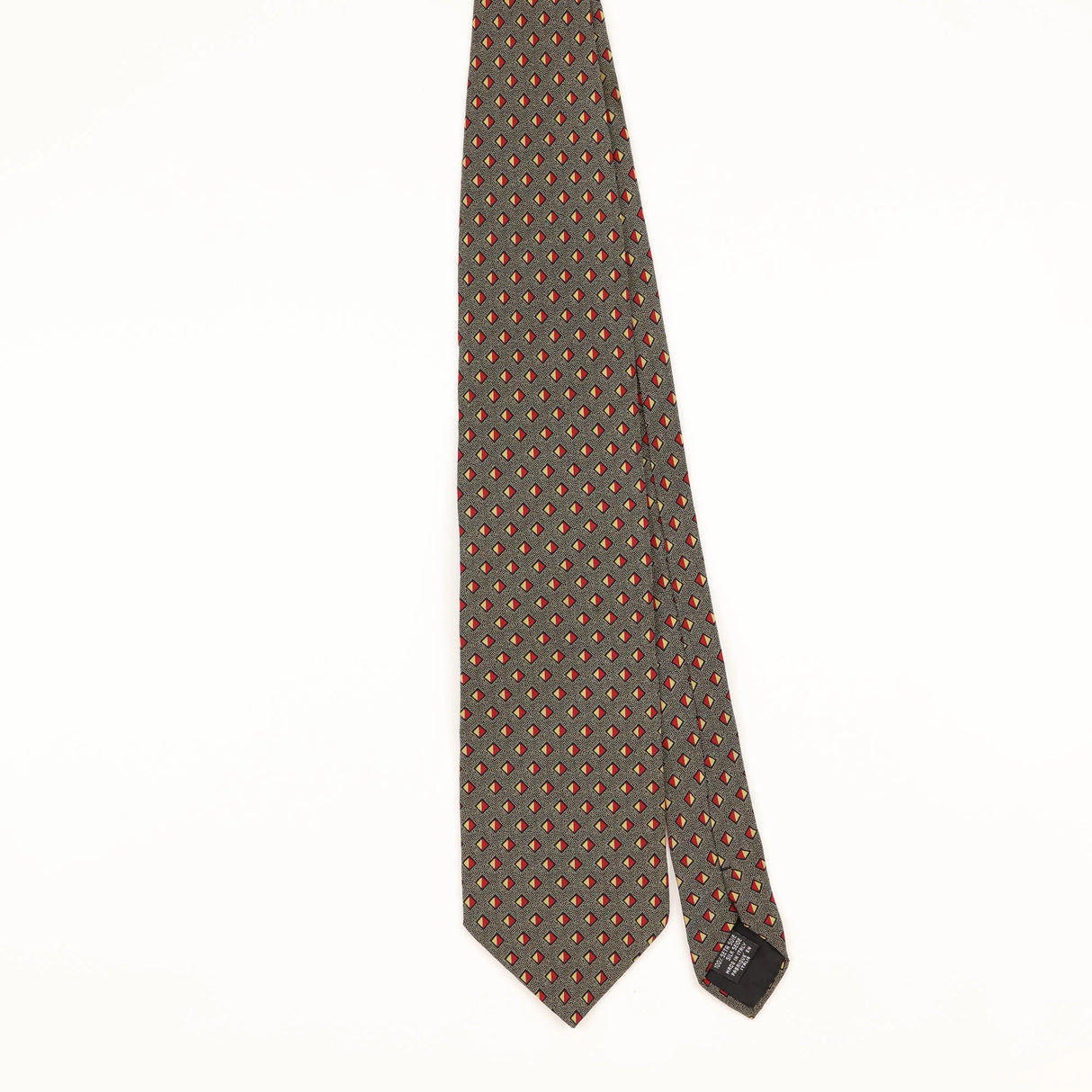 Front of Vintage 1980's Emporio Armani Geometric Patterned Tie
