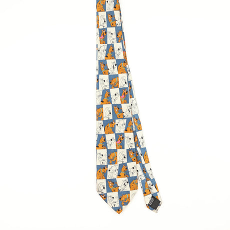 Front Front of Vintage Scooby Doo Cartoon Patterned Tie