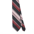 Front Front Detail of Vintage 1980's Striped Patterned Tie