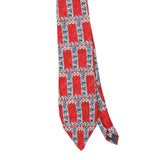 Front Front Detail of Vintage 1990's Geometric Patterned Tie