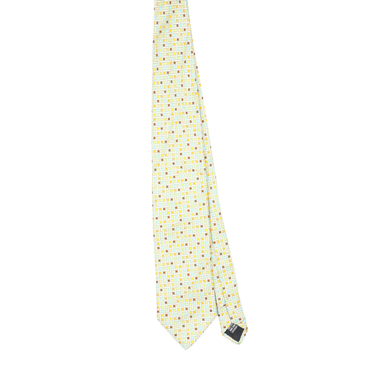 Front Front of Vintage 1990's Squares Geometric Patterned Tie