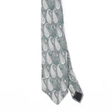 Front Front Detail of Vintage 1980's Paisley Patterned Tie
