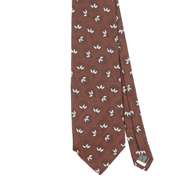 Front Front Detail of Vintage 1990's Mario Valentino Floral Patterned Tie