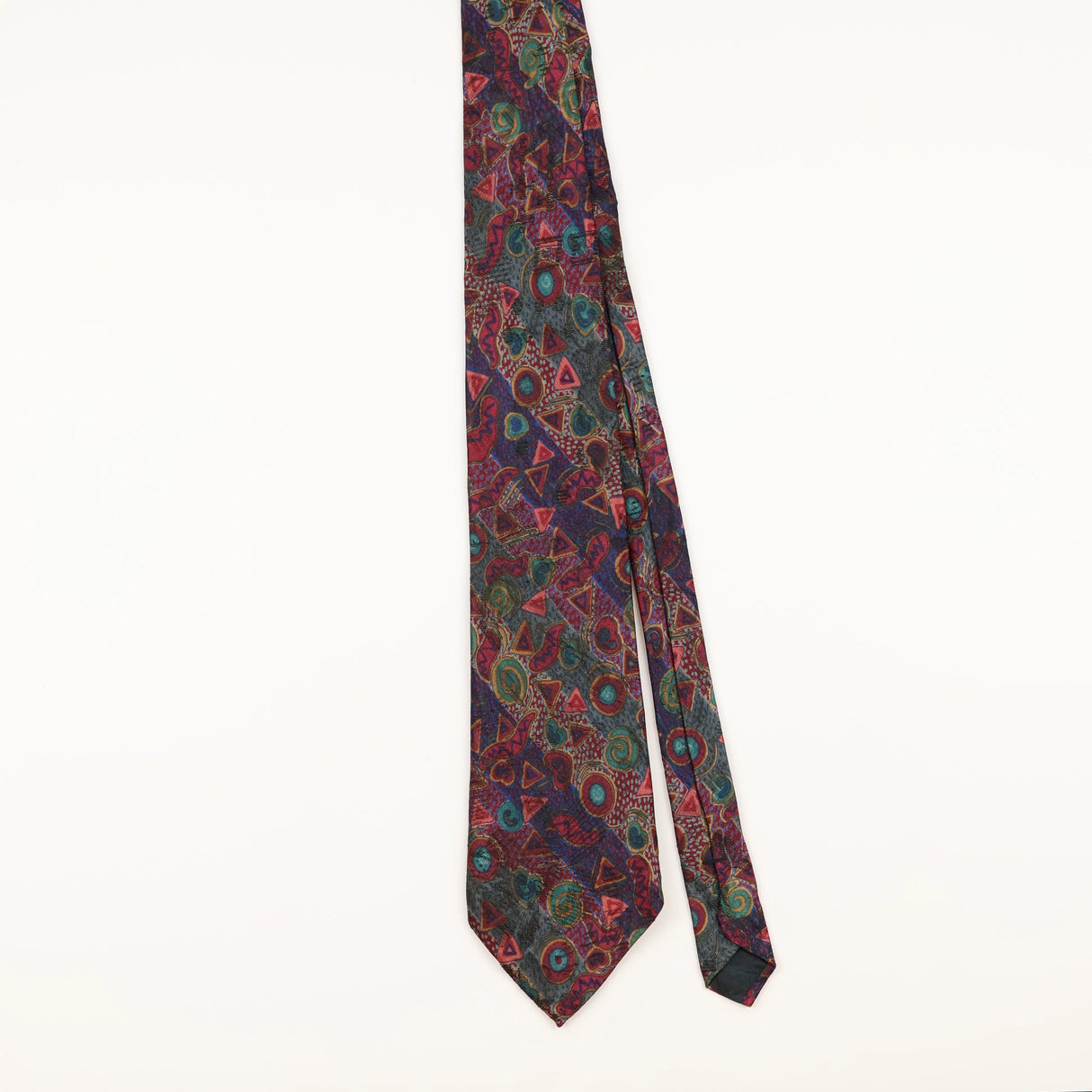 Front of Vintage 1990's Abstract Patterned Tie