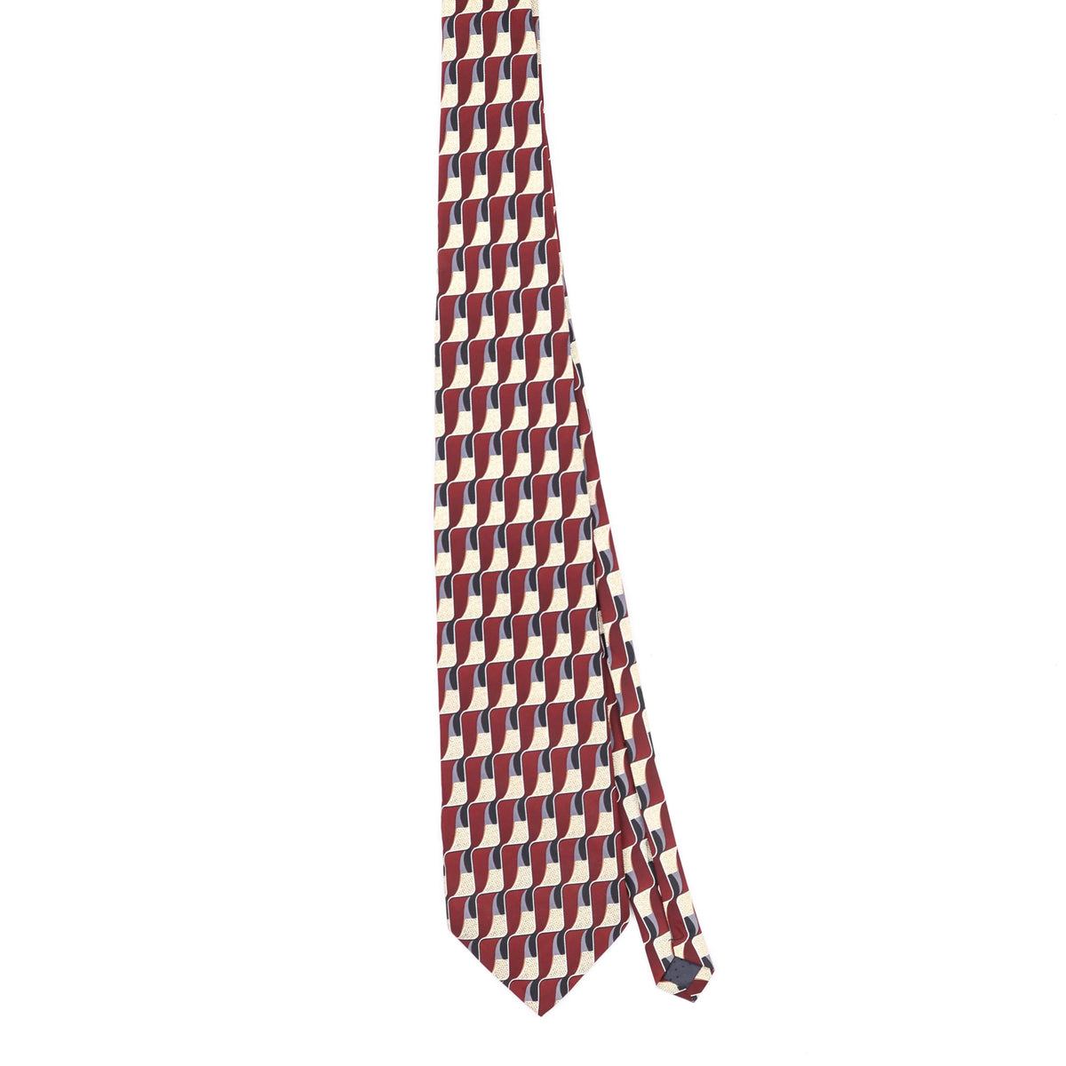 Front Front of Vintage Geometric Patterned Tie