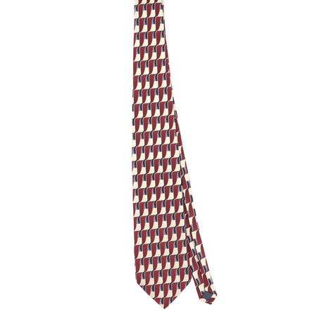 Front Front of Vintage Geometric Patterned Tie