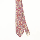 Front Front Detail of Vintage 1980's Liberty of London Paisley Patterned Tie