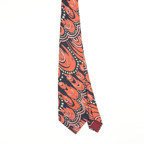 Front Front of Vintage 1980's Jacques Fath Abstract Patterned Tie