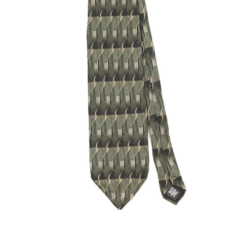 Front Front Detail of Vintage 1990's Haggar Geometric Patterned Tie