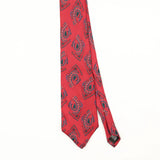 Front Front Detail of Vintage 1910's Paisley Patterned Tie