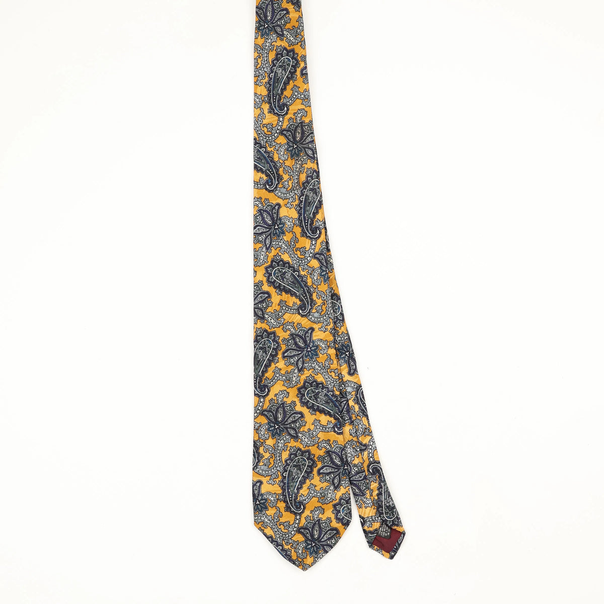 Front Front of Vintage 1990's Oleg Cassini Paisley Patterned Tie
