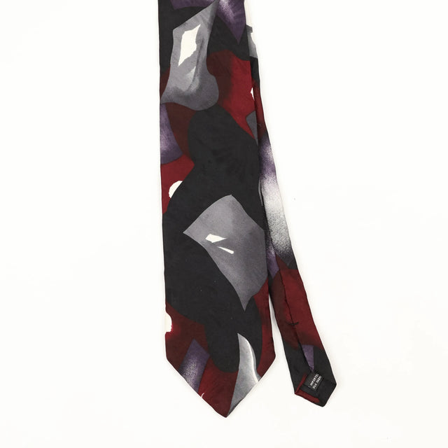 Front Front Detail of Vintage 1990's Abstract Patterned Tie