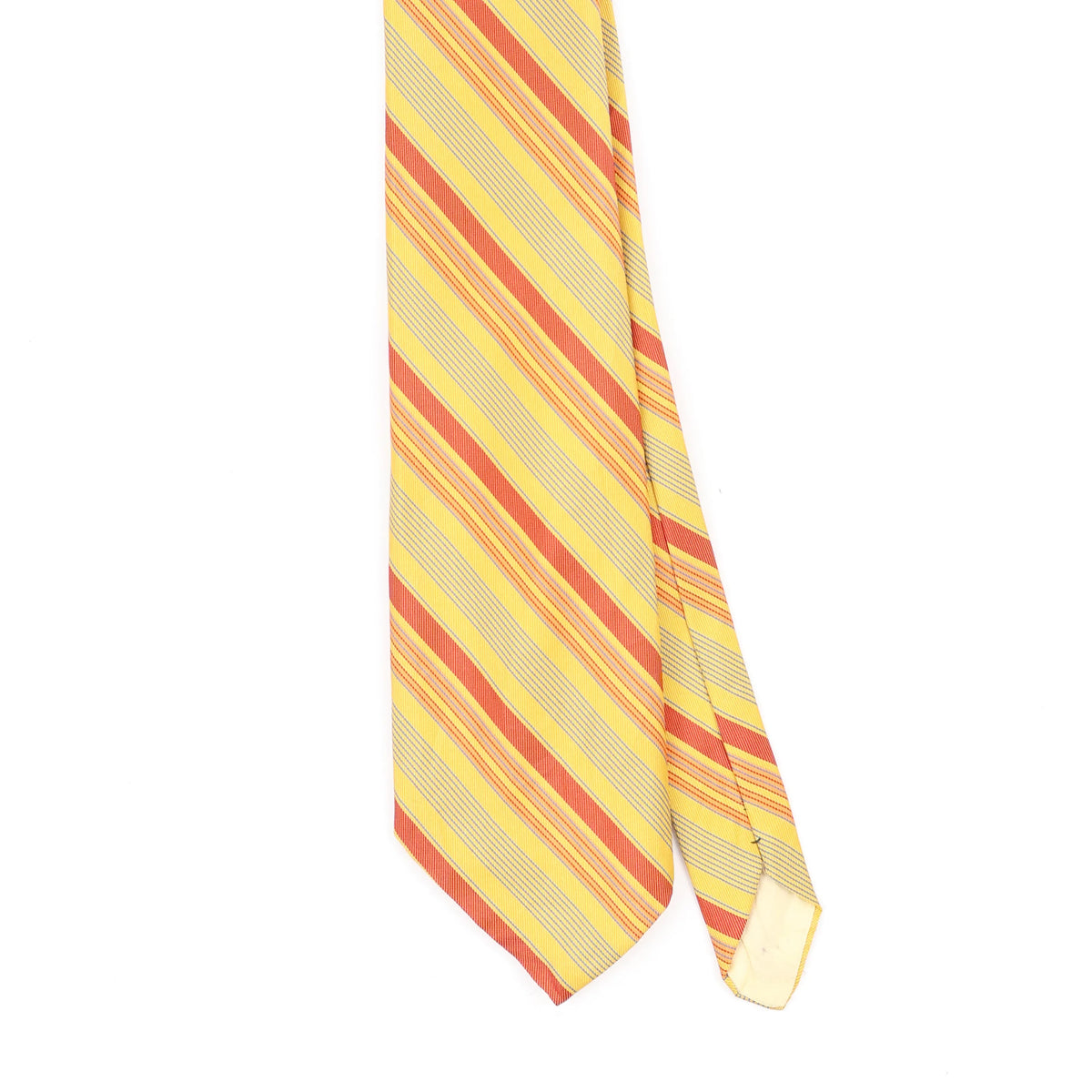 Front Front Detail of Vintage 1980's Striped Patterned Tie