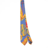 Front Front of Vintage 1990's Salvatore Ferragamo Clockwork Abstract Patterned Tie