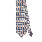 Front Front Detail of Vintage 1990's Geometric Patterned Tie
