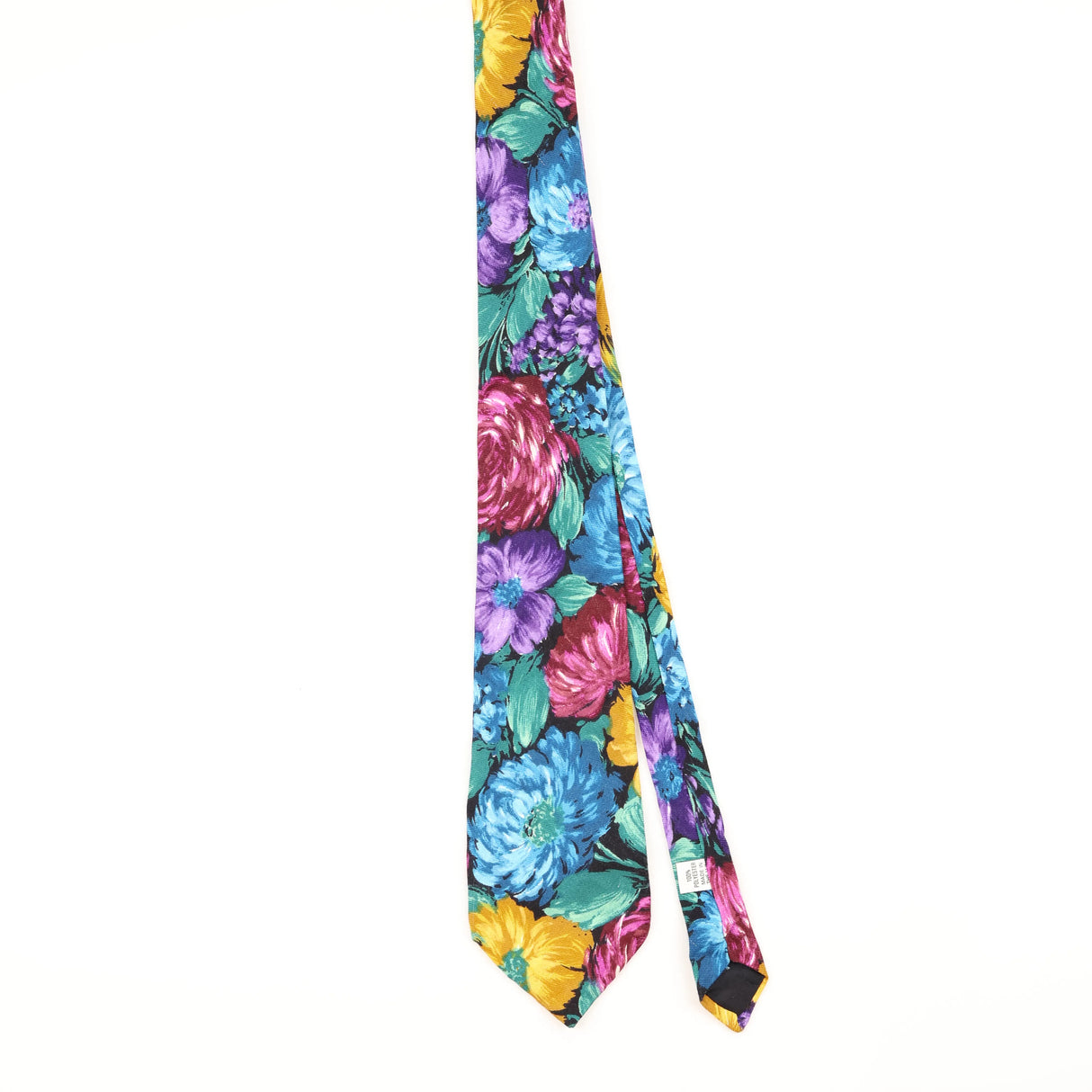 Front of Vintage 1990's Floral Patterned Tie