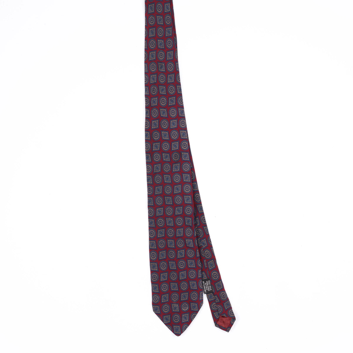 Front Front of Vintage 1990's Foulard Geometric Patterned Tie