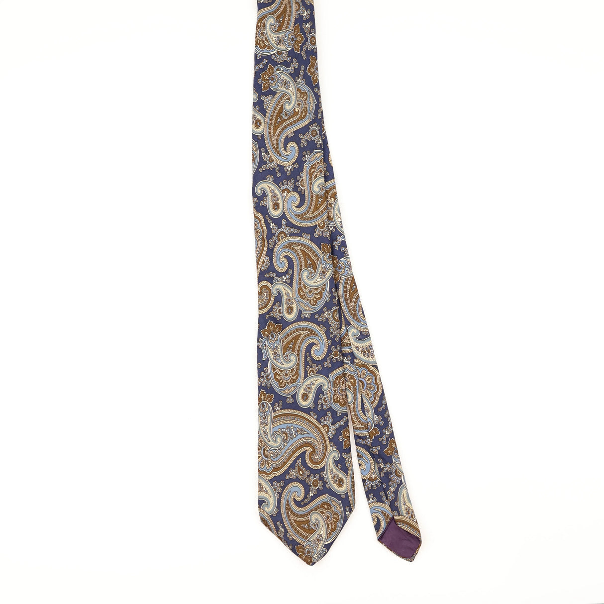 Front of Vintage 1990's Paco Rabanne Paisley Patterned Tie