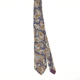 Front of Vintage 1990's Paco Rabanne Paisley Patterned Tie