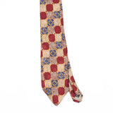 Front Front Detail of Vintage 1990's Geometric Patterned Tie