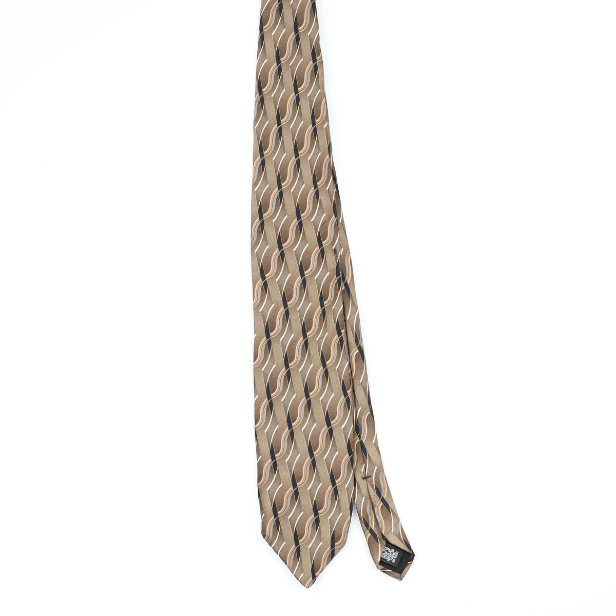 Front Front of Vintage 1990's Puritan Waves Geometric Patterned Tie