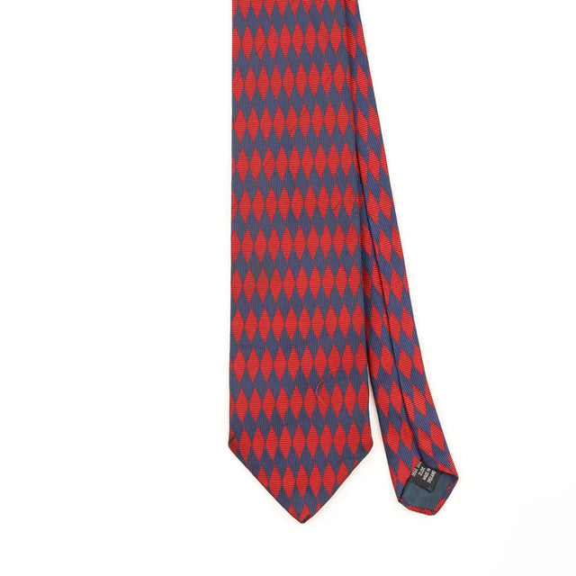 Front Detail of Vintage 1990's Geometric Patterned Tie