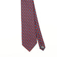 Front Front Detail of Vintage 1990's Tie Rack Havana Geometric Patterned Tie