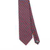 Front Front Detail of Vintage 1990's Tie Rack Havana Geometric Patterned Tie