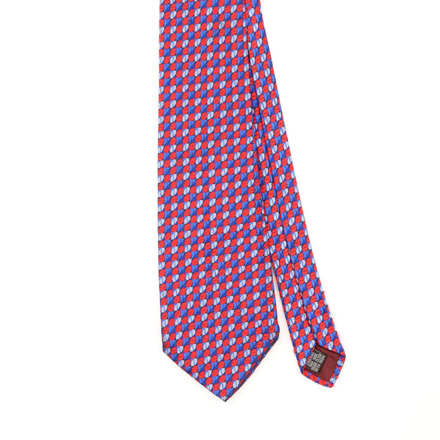 Front Detail of Vintage 1990's Jaeger Geometric Patterned Tie