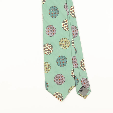 Front Detail of Vintage 1990's Kenzo BNWT Geometric Patterned Tie