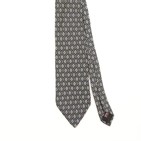 Front Front Detail of Vintage 1990's Geometric Patterned Tie
