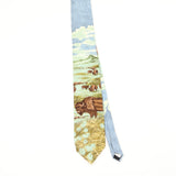 Front Front of Vintage 1990's Damon Bison Animal Print Patterned Tie