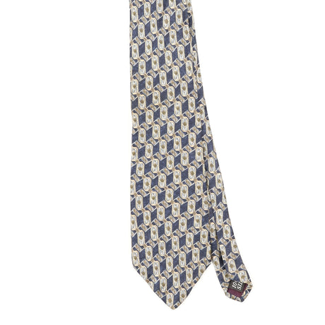 Front Front Detail of Vintage 1990's Geometric Patterned Tie