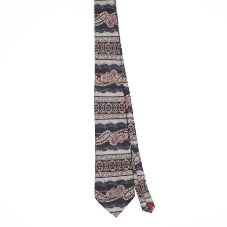 Front Front of Vintage 1990's Halston Paisley Patterned Tie