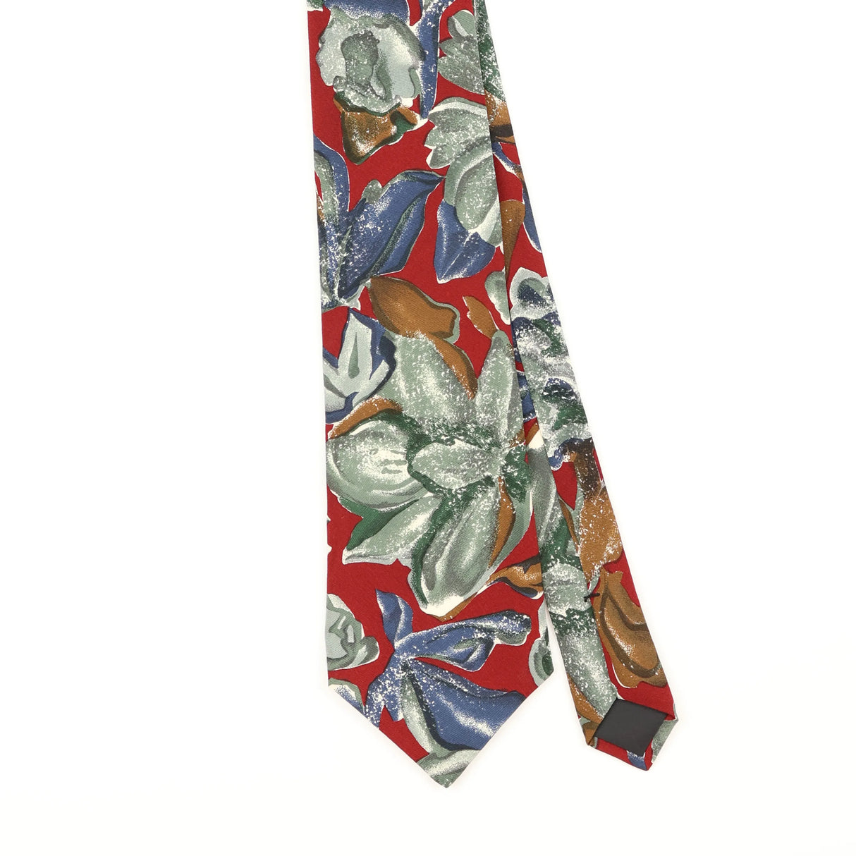 Front Detail of Vintage 1980's Pierre Cardin Floral Patterned Tie