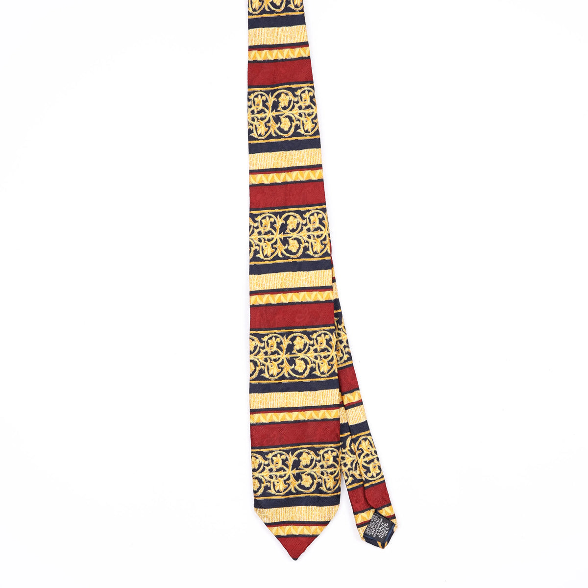 Front Front of Vintage 1990's Tie Rack Charleston Striped Patterned Tie