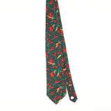 Front of Vintage 1990's Eagles Wings Chilli Geometric Patterned Tie