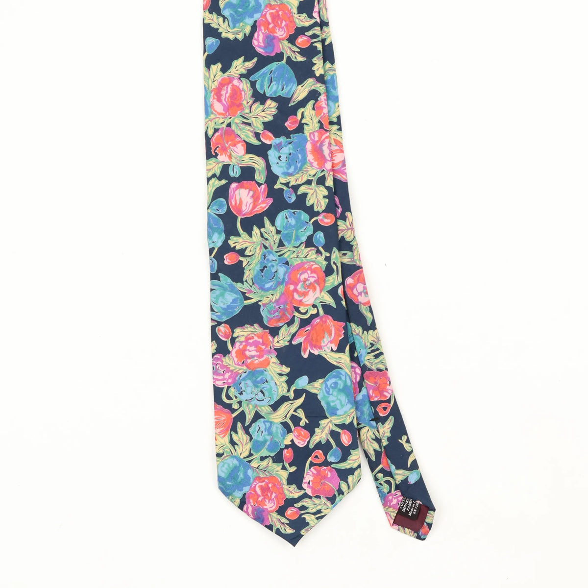 Front Front Detail of Vintage 1990's Tango Floral Patterned Tie