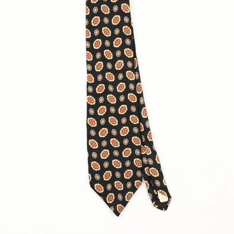 Front Front Detail of Vintage 1990's Geometric Patterned Tie