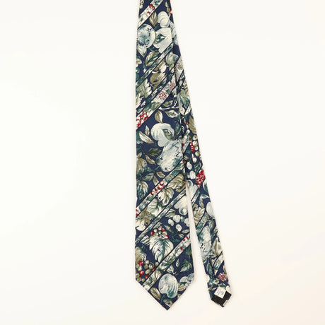 Front of Vintage Fruit Floral Patterned Tie