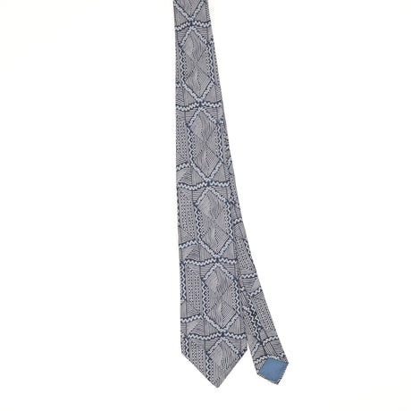 Front Front of Vintage 1980's Christian Dior Geometric Patterned Tie